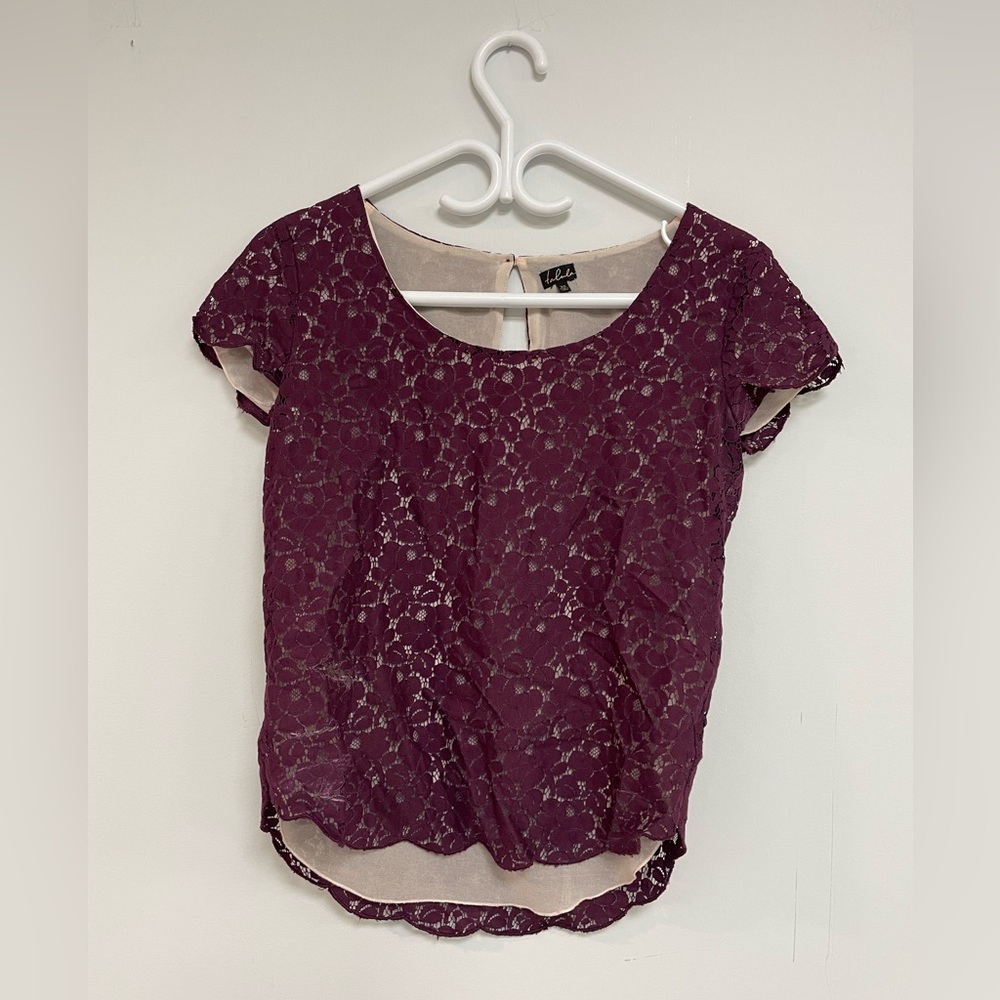 Aritzia Talula Flower Cut-out Shirt